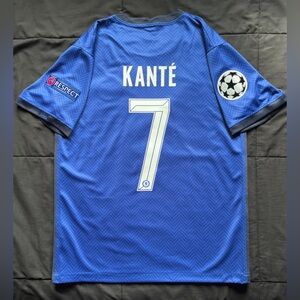 Kante #7 Chelsea Retro Jersey 2021 Soccer Home Kit Blue